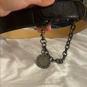 Stella McCartney Black Belt with Chain Detail